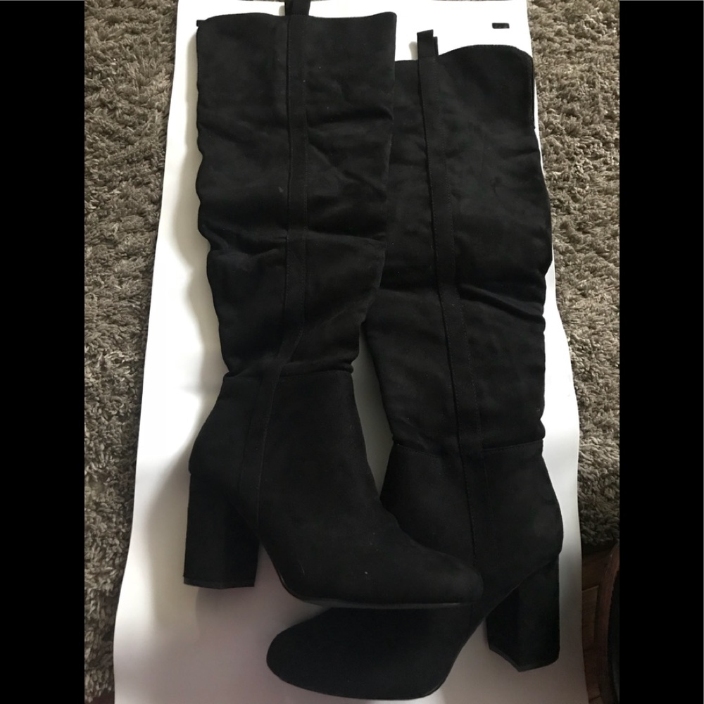 Black over knee boots tall NWT size 10